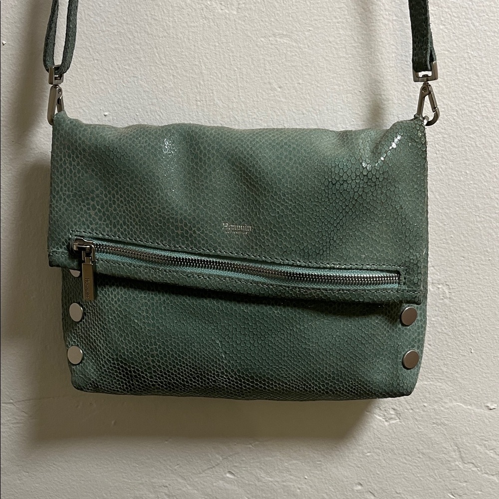 Hammitt VIP Crossbody Bag in RARE Green Skyline Snakeprint Leather